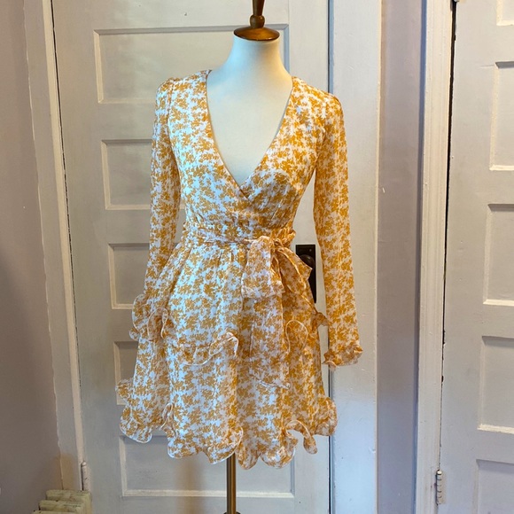 Saints + Secrets Floral Ruffled Mini Dress, Size S - Picture 6 of 16